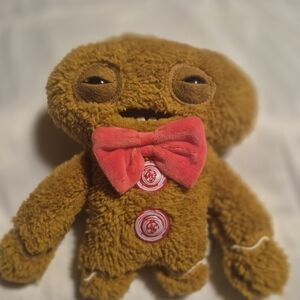 Brown Stuffed Fuggler with Red Bow Tie